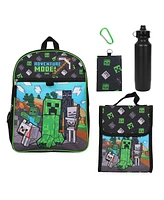 Minecraft Adventure Mode Youth 5-Piece 16" Backpack Set