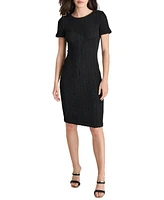 Dkny Women's Short-Sleeve Boat-Neck Sheath Dress