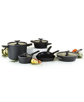 BergHOFF Leo 10Pc Non-stick Ceramic Cookware Set With Glass Lid