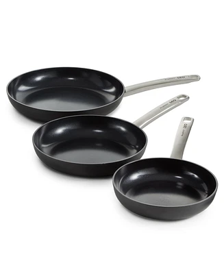 BergHOFF Graphite 3Pc Non-stick Ceramic Frying Pan/Skillet Set