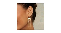 Satya Jewelry Drape chain moon earrings