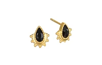 Satya Jewelry Black onyx radial studs