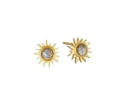 Satya Jewelry Light Seeker Labradorite Starburst Earrings