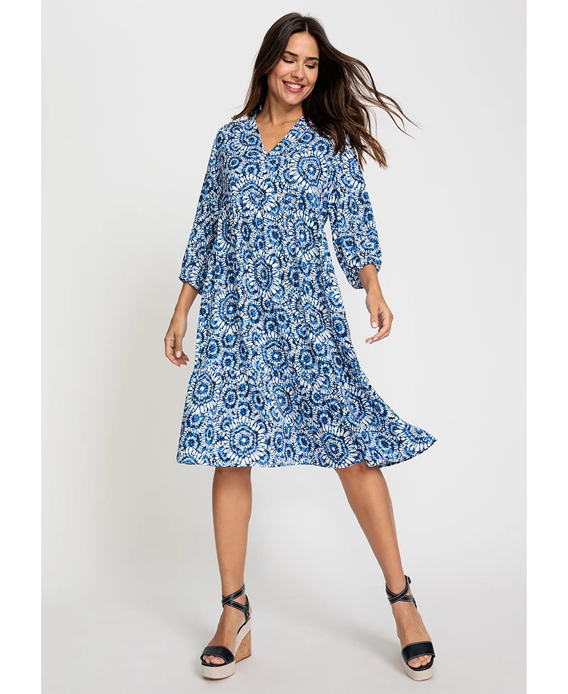 Olsen Women's 3/4 Sleeve Swing Tunic Dress