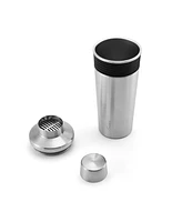 Rabbit 18 oz Double Insulated Stainless Steel Cocktail Shaker with 1.5 oz shot Cap and Strainer