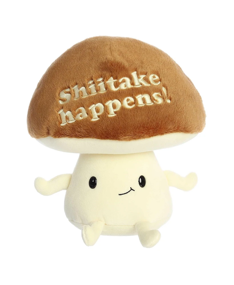 Aurora Small Shiitake Happens Just Sayin' Witty Plush Toy Brown 9"