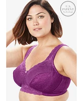 Comfort Choice Plus Size Side Wire Lace Bra