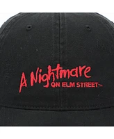 Nightmare On Elm Street Men's A Logo Black Distressed Dad Hat