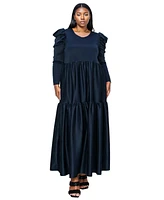 L I V D Plus Isabel Tiered Maxi Dress