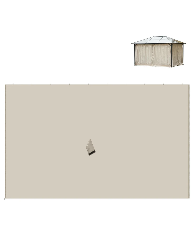 Outsunny 10' x 12' Universal Gazebo Sidewall Set with 4 Panels, Beige