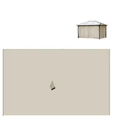 Outsunny 10' x 12' Universal Gazebo Sidewall Set with 4 Panels, Beige