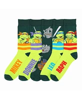 Teenage Mutant Ninja Turtles Men's Characters 5-Pair Casual Crew Socks