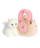 Aurora Small Donut Snail Fancy Pals Fashionable Plush Toy White 7.5"