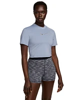 Nike Women's Pro Dri-fit Short-Sleeve Cropped Training Top