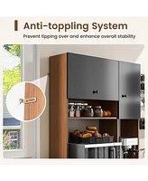 Sugift 71 Inch Kitchen Pantry with 3 Storage Cabinet and 3 Deep Drawers
