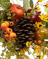 Northlight Apples and Pears Cornucopia Fall Harvest Decoration - 20"