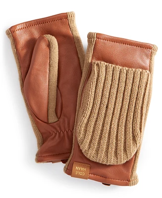 Cole Haan Leather Flip Mitt Gloves