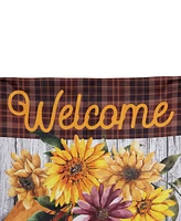 Northlight Indian Corn "Welcome" Fall Harvest Outdoor House Flag - 40" x 28"