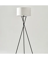 Jaxon 60" Led Contempoary Tripod Floor Lamp with Drum Shade
