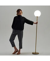 Brightech Luna 65" Led Standing Floor Lamp with Frosted Glass Globe