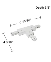 Pro Track White Halo Compatible T-Shaped Track Connector