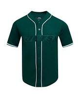 Pro Standard Men's Green New York Jets Triple Tonal Mesh Button-Up Shirt