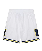 Mitchell Ness Men's White Michigan Wolverines 1991/92 Throwback Jersey Shorts