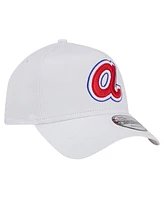 New Era Men's White Atlanta Braves Tc A-Frame 9FORTY Adjustable Hat