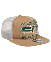 New Era Men's Tan Philadelphia Eagles Meet Me 9FIFTY Snapback Hat