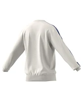 Adidas Men's White Real Madrid Dna Pullover Sweatshirt