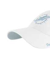 '47 Brand Women's White Miami Dolphins Ballpark Cheer Clean Up Adjustable Hat