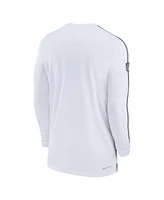 Nike Men's White Dallas Cowboys Sideline Coach Uv Performance Long Sleeve T-Shirt