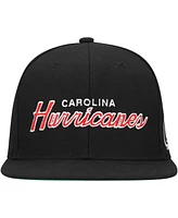 Mitchell Ness Men's Black Carolina Hurricanes Core Team Script 2.0 Snapback Hat