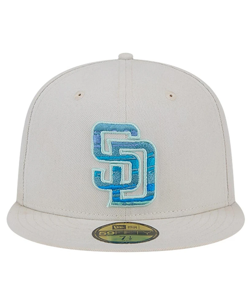 New Era Men's Khaki San Diego Padres Stone Mist 59FIFTY Fitted Hat