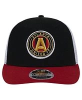 New Era Men's Black Atlanta United Fc Throwback Trucker Low Profile 9FIFTY Snapback Hat