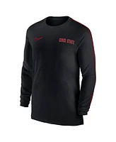 Nike Men's Ohio State Buckeyes 2024 Sideline Coach Uv Performance Long Sleeve T-Shirt