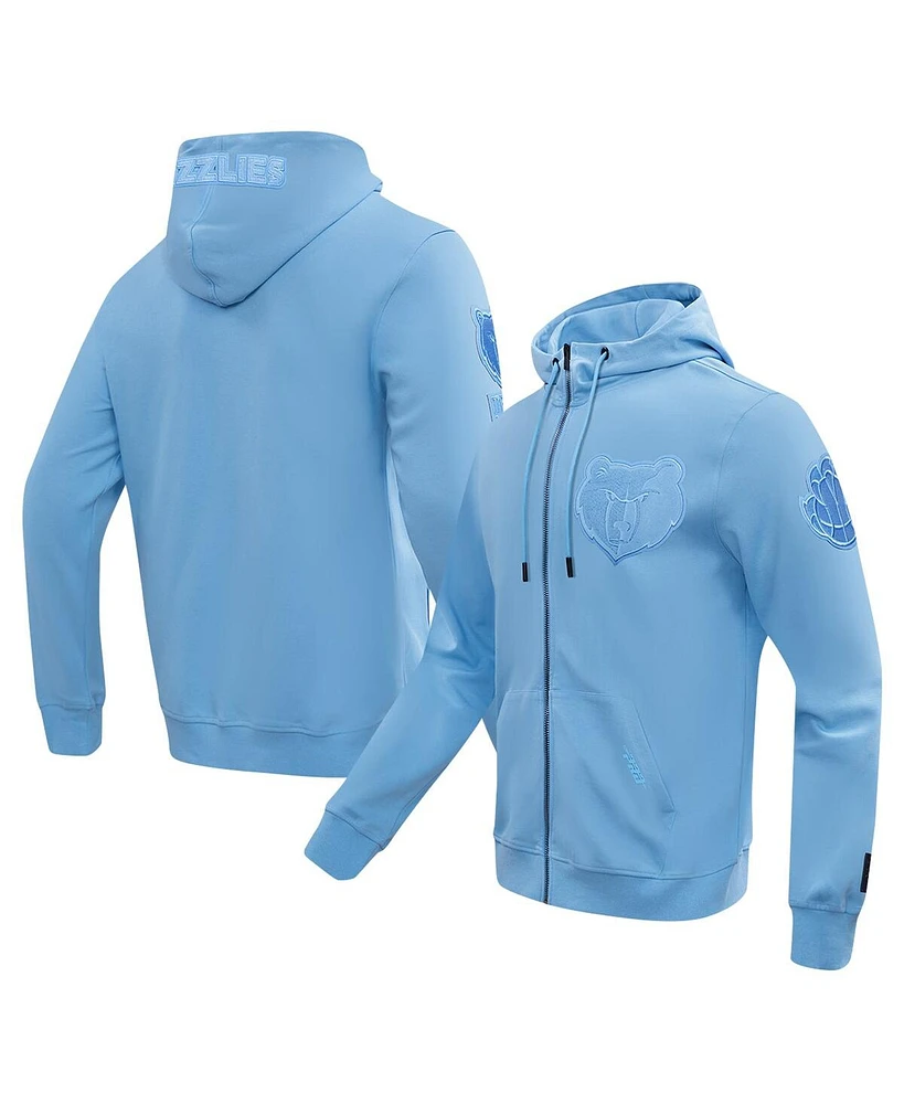 Pro Standard Men's Light Blue Memphis Grizzlies Triple Tonal Dk Full-Zip Hoodie Jacket