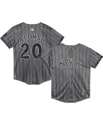 Nike Preschool Pete Alonso Graphite New York Mets 2024 City Connect Limited Player Jersey