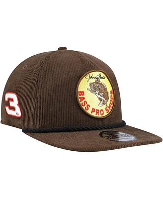 New Era Men's Brown Austin Dillon Bass Pro Shops Retro Cord Golfer Adjustable Hat