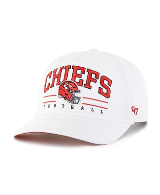 47 Brand Men's White Kansas City Chiefs Roscoe Hitch Adjustable Hat