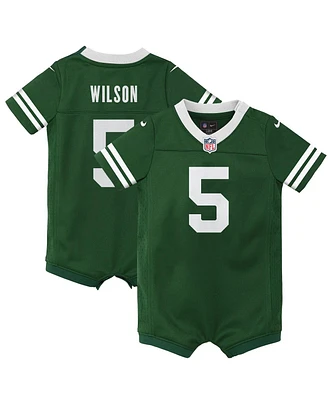 Nike Newborn Garrett Wilson Legacy Green New York Jets Game Romper Jersey