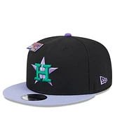 New Era Men's Black/Purple Houston Astros Grape Big League Chew Flavor Pack 9FIFTY Snapback Hat