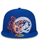 New Era Men's Royal York Mets Game Day Overlap 59FIFTY Fitted Hat