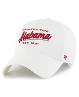 47 Brand Women's White Alabama Crimson Tide Sidney Clean Up Adjustable Hat