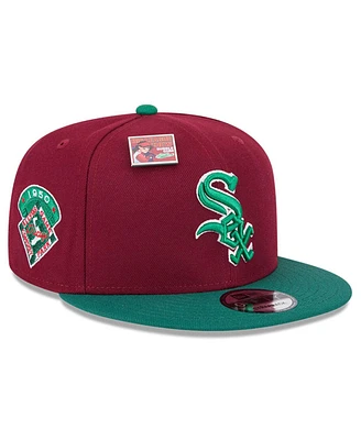 New Era Men's Cardinal/Green Chicago White Sox Strawberry Big League Chew Flavor Pack 9FIFTY Snapback Hat