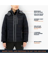 RefrigiWear Plus Size Pure Soft Puffer Jacket with Removable Hood - Water-Repellent & Wind-Tight Winter Coat