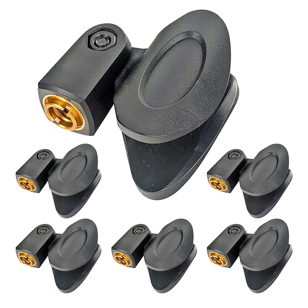 5 Core Microphone Clip Holder Pieces with Screw Adapters 5/8 to 3/8 Inch