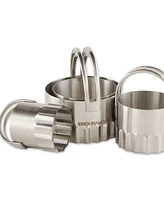 Rsvp International Endurance Stainless Steel 4 Piece Round Rippled Biscuit Cutter Set