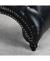 Tufted Armless Chaise Lounge