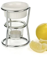 Rsvp International Stoneware 2 Piece 3x3x5" Promo Butter Warmer Set